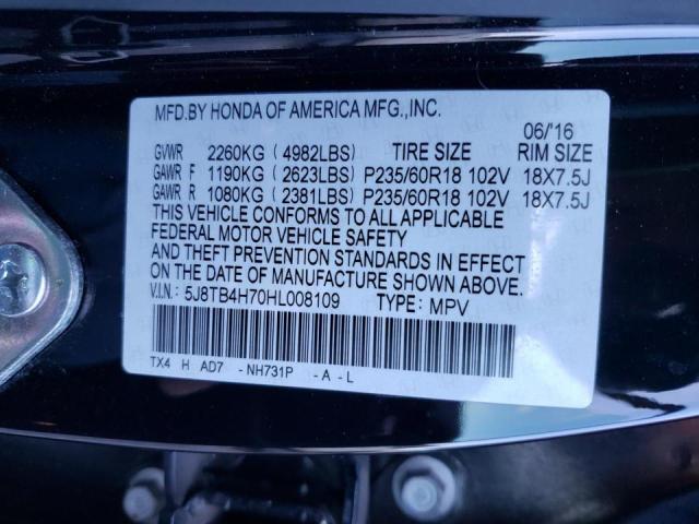 Photo 9 VIN: 5J8TB4H70HL008109 - ACURA RDX ADVANC 