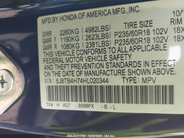 Photo 8 VIN: 5J8TB4H74HL020344 - ACURA RDX 