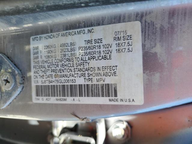 Photo 9 VIN: 5J8TB4H76GL006153 - ACURA RDX ADVANC 