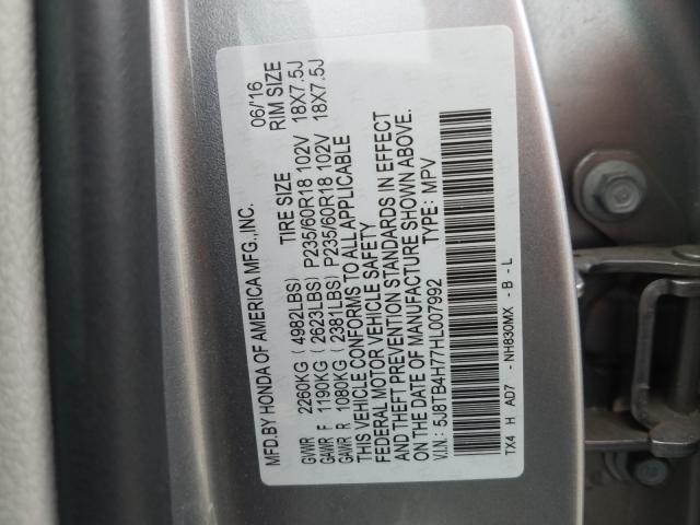 Photo 9 VIN: 5J8TB4H77HL007992 - ACURA RDX ADVANC 