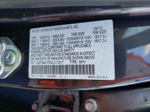 Photo 9 VIN: 5J8TB4H79GL011217 - ACURA RDX ADVANC 