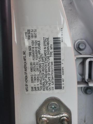 Photo 12 VIN: 5J8TB4H7XGL017348 - ACURA RDX ADVANC 