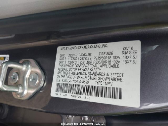 Photo 8 VIN: 5J8TB4H7XHL018596 - ACURA RDX 