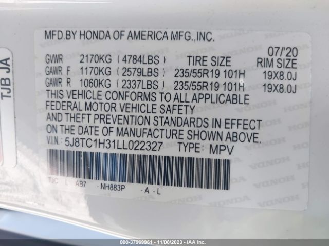 Photo 8 VIN: 5J8TC1H31LL022327 - ACURA RDX 