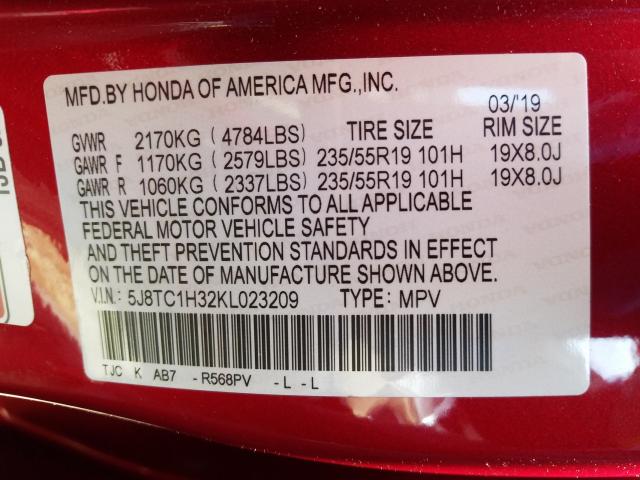 Photo 9 VIN: 5J8TC1H32KL023209 - ACURA RDX 