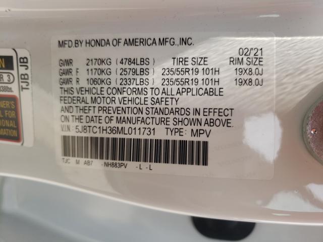 Photo 9 VIN: 5J8TC1H36ML011731 - ACURA RDX 