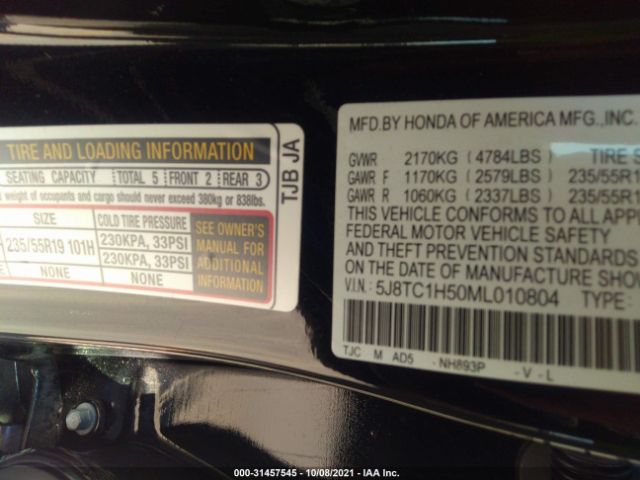 Photo 8 VIN: 5J8TC1H50ML010804 - ACURA RDX 