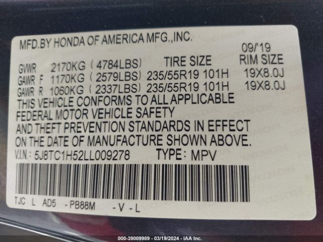 Photo 8 VIN: 5J8TC1H52LL009278 - ACURA RDX 