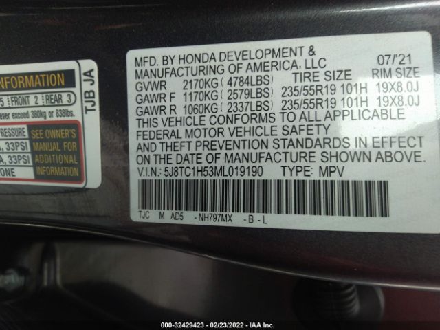 Photo 8 VIN: 5J8TC1H53ML019190 - ACURA RDX 