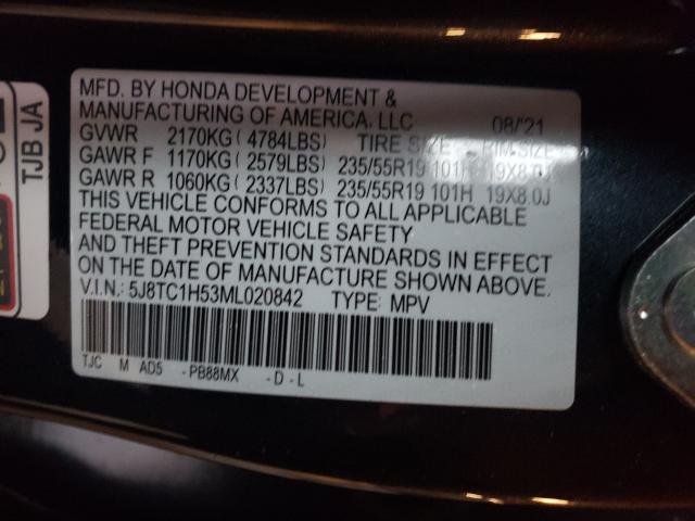 Photo 9 VIN: 5J8TC1H53ML020842 - ACURA RDX TECHNO 