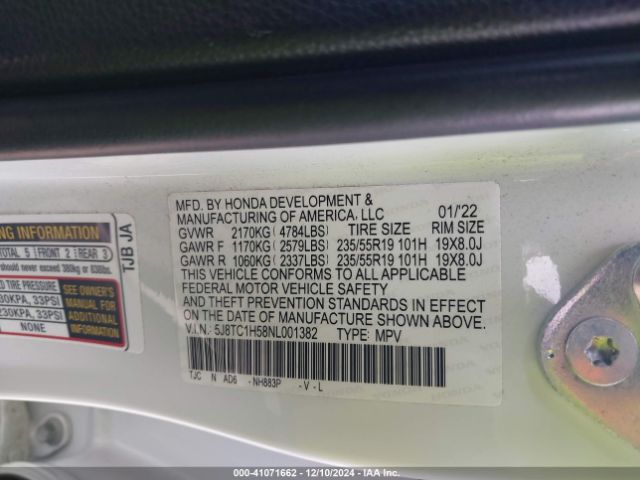 Photo 8 VIN: 5J8TC1H58NL001382 - ACURA RDX 