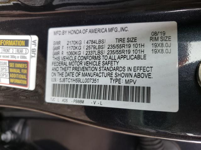 Photo 9 VIN: 5J8TC1H59LL007351 - ACURA RDX TECHNO 