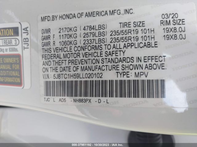 Photo 8 VIN: 5J8TC1H59LL020102 - ACURA RDX 