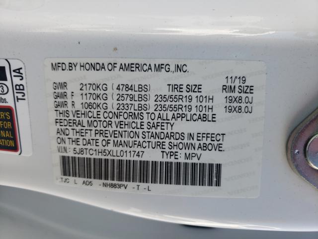 Photo 9 VIN: 5J8TC1H5XLL011747 - ACURA RDX TECHNO 