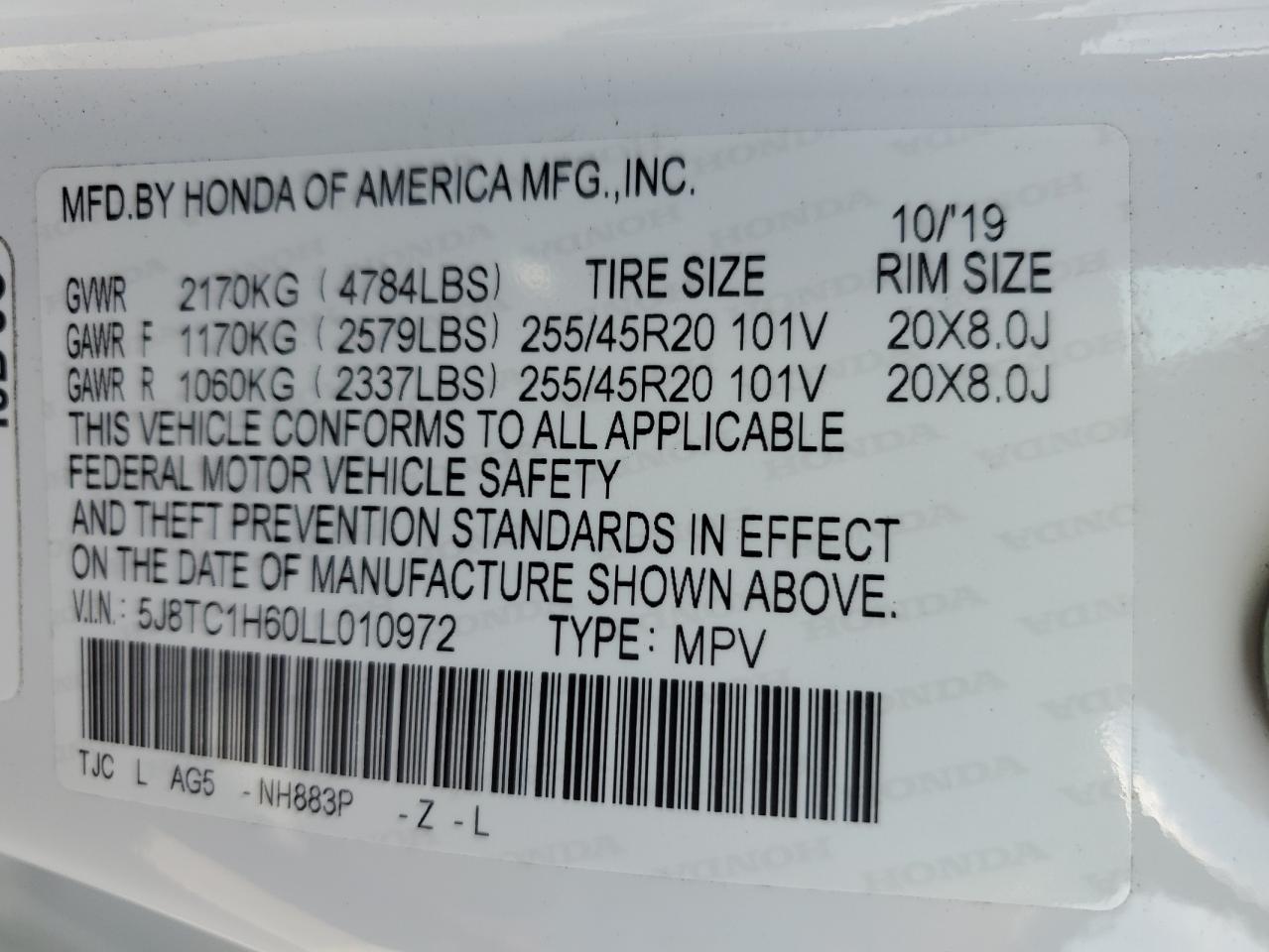 Photo 13 VIN: 5J8TC1H60LL010972 - ACURA RDX 