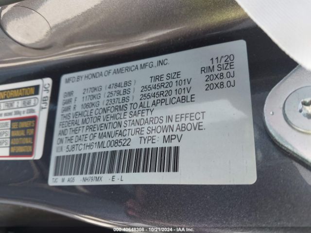 Photo 8 VIN: 5J8TC1H61ML008522 - ACURA RDX 