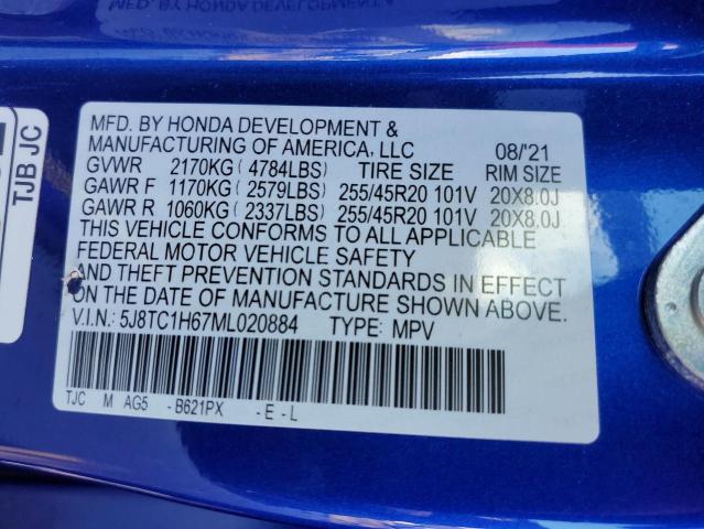 Photo 12 VIN: 5J8TC1H67ML020884 - ACURA RDX A-SPEC 