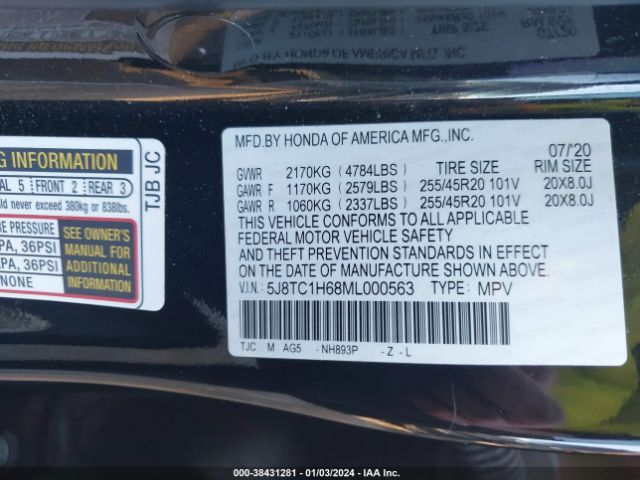 Photo 8 VIN: 5J8TC1H68ML000563 - ACURA RDX 