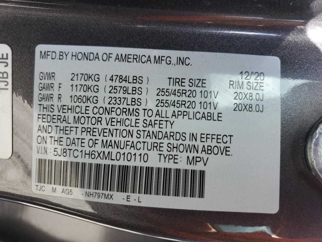 Photo 13 VIN: 5J8TC1H6XML010110 - ACURA RDX A-SPEC 