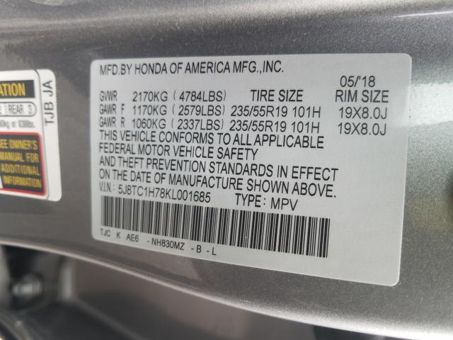 Photo 9 VIN: 5J8TC1H78KL001685 - ACURA RDX 