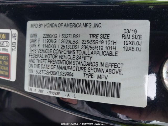 Photo 8 VIN: 5J8TC2H30KL039964 - ACURA RDX 