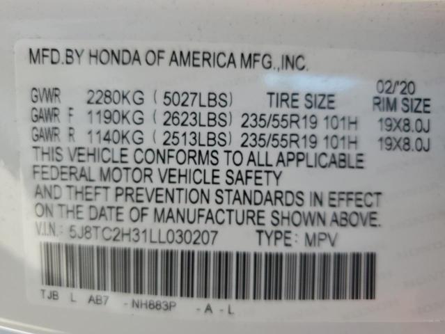 Photo 12 VIN: 5J8TC2H31LL030207 - ACURA RDX 