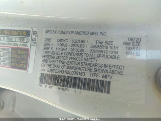 Photo 8 VIN: 5J8TC2H31ML005163 - ACURA RDX 