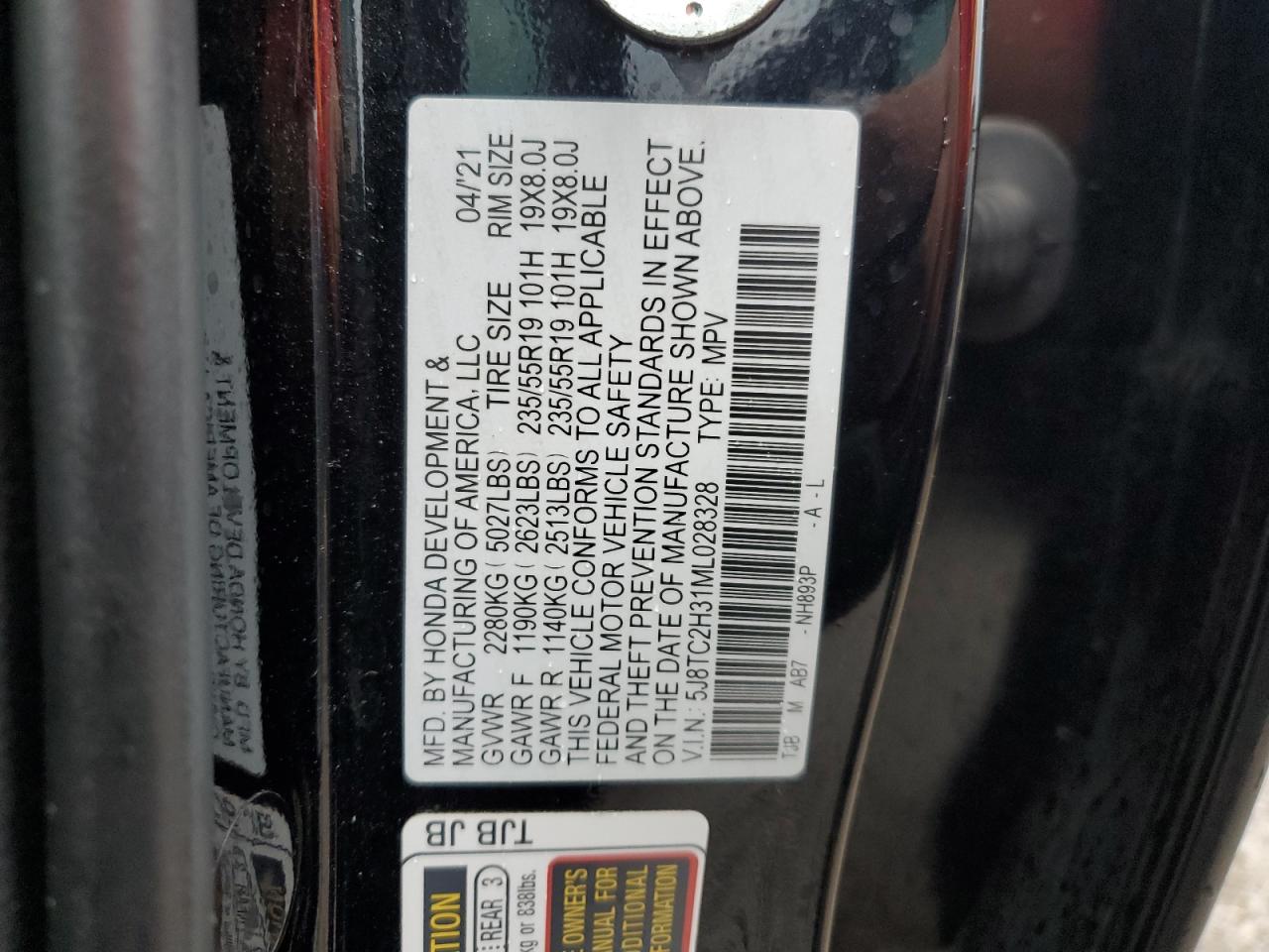 Photo 12 VIN: 5J8TC2H31ML028328 - ACURA RDX 