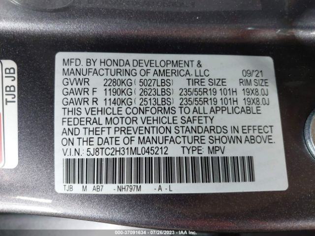 Photo 8 VIN: 5J8TC2H31ML045212 - ACURA RDX 