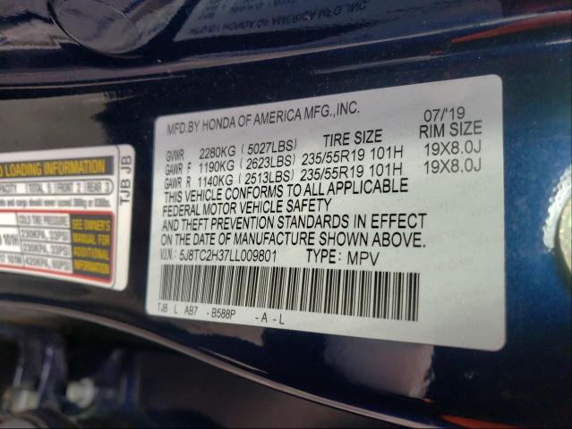 Photo 9 VIN: 5J8TC2H37LL009801 - ACURA RDX 