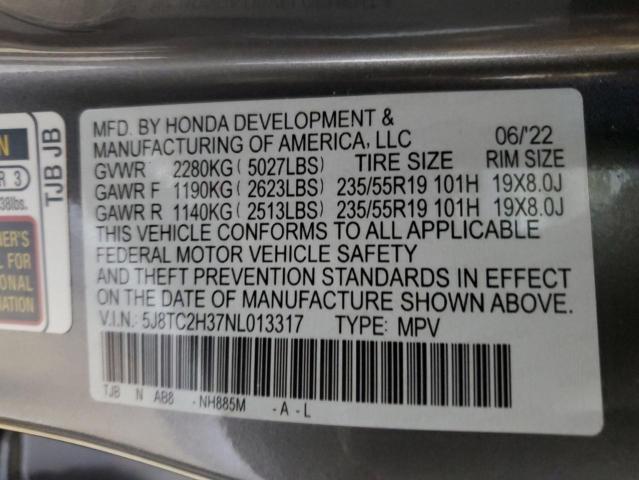 Photo 12 VIN: 5J8TC2H37NL013317 - ACURA RDX 