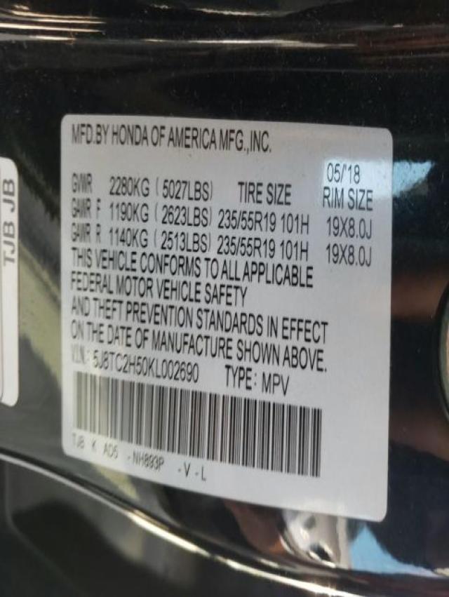 Photo 9 VIN: 5J8TC2H50KL002690 - ACURA RDX 