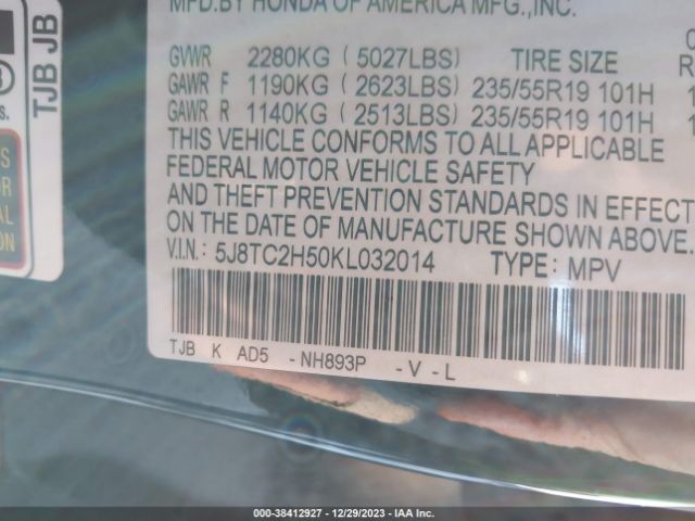 Photo 8 VIN: 5J8TC2H50KL032014 - ACURA RDX 