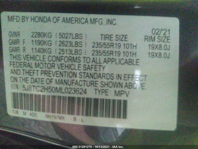 Photo 8 VIN: 5J8TC2H50ML023624 - ACURA RDX 