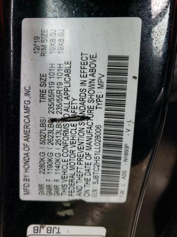 Photo 12 VIN: 5J8TC2H51LL028006 - ACURA RDX TECHNO 