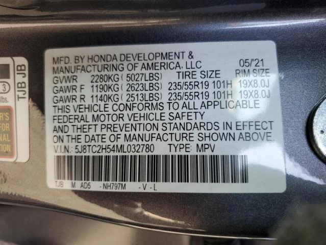 Photo 12 VIN: 5J8TC2H54ML032780 - ACURA RDX TECHNO 