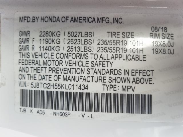 Photo 9 VIN: 5J8TC2H55KL011434 - ACURA RDX 