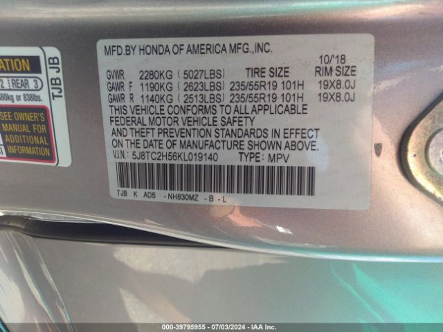 Photo 8 VIN: 5J8TC2H56KL019140 - ACURA RDX 