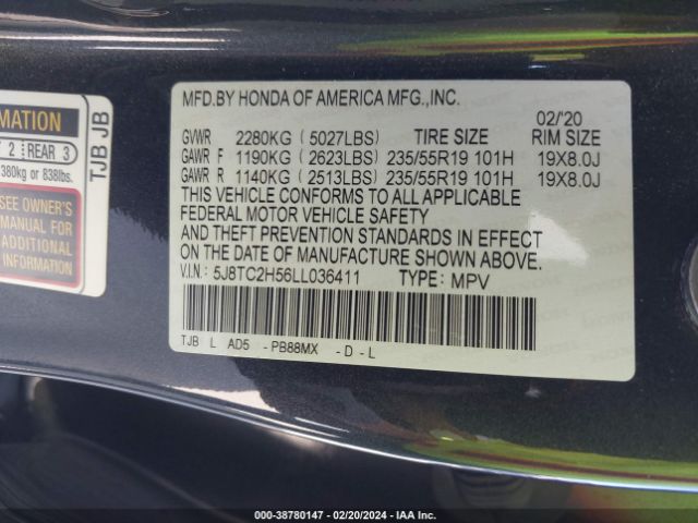 Photo 8 VIN: 5J8TC2H56LL036411 - ACURA RDX 