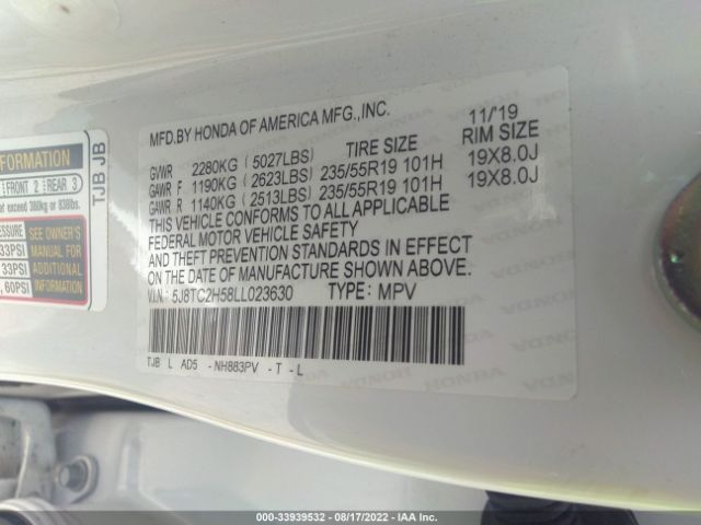 Photo 8 VIN: 5J8TC2H58LL023630 - ACURA RDX 