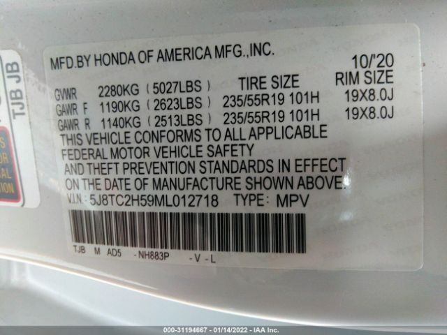 Photo 8 VIN: 5J8TC2H59ML012718 - ACURA RDX 