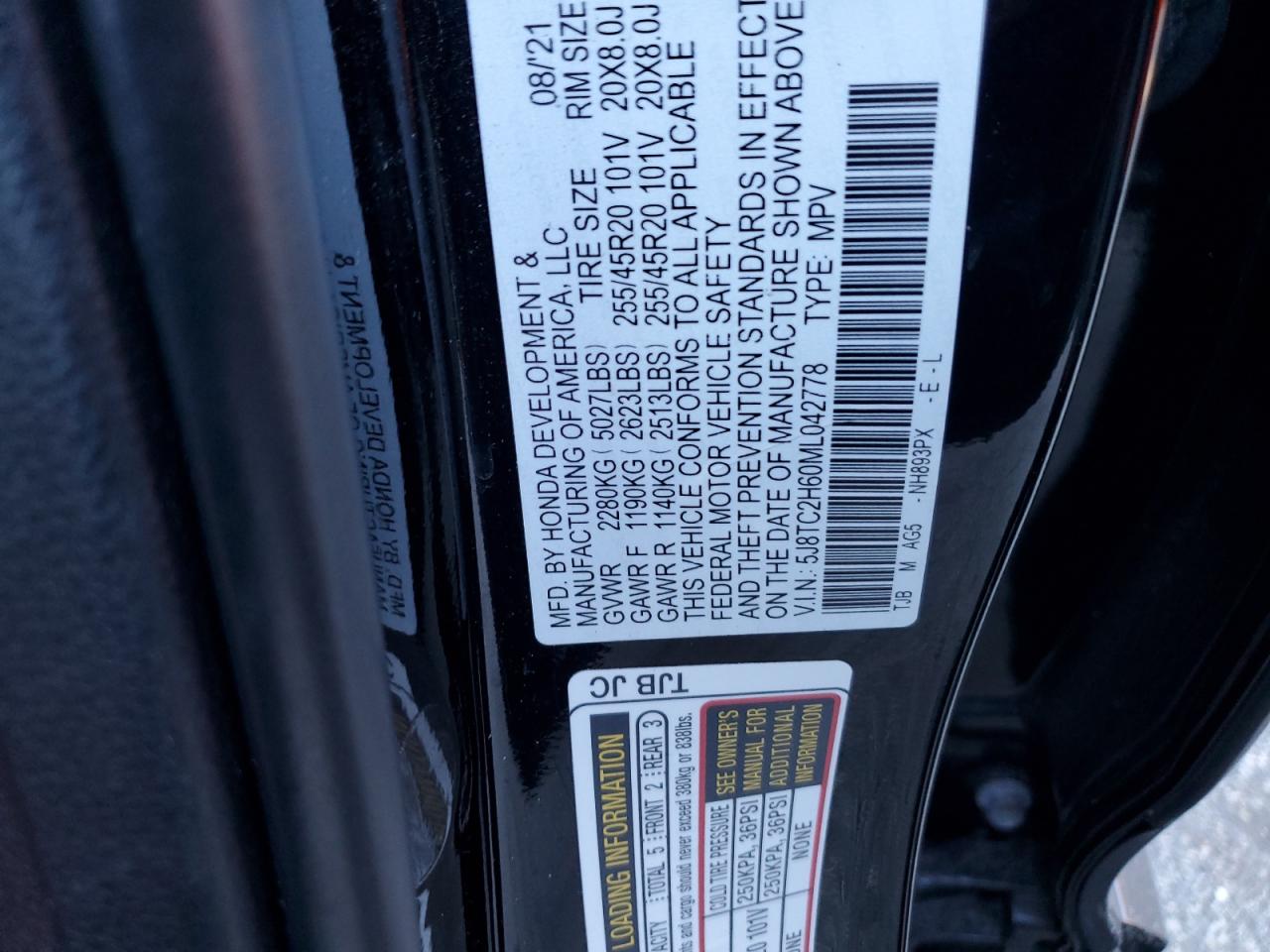 Photo 11 VIN: 5J8TC2H60ML042778 - ACURA RDX 