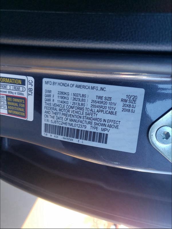 Photo 9 VIN: 5J8TC2H61ML012379 - ACURA RDX A-SPEC 