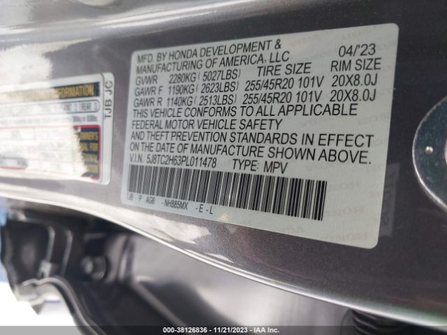 Photo 8 VIN: 5J8TC2H63PL011478 - ACURA RDX 