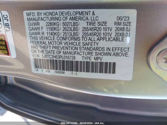 Photo 8 VIN: 5J8TC2H63PL016728 - ACURA RDX 