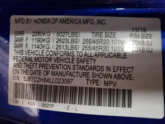 Photo 11 VIN: 5J8TC2H64LL023097 - ACURA RDX A-SPEC 