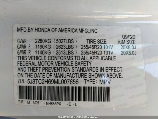 Photo 8 VIN: 5J8TC2H69ML007656 - ACURA RDX 