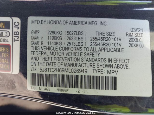 Photo 8 VIN: 5J8TC2H69ML026949 - ACURA RDX 