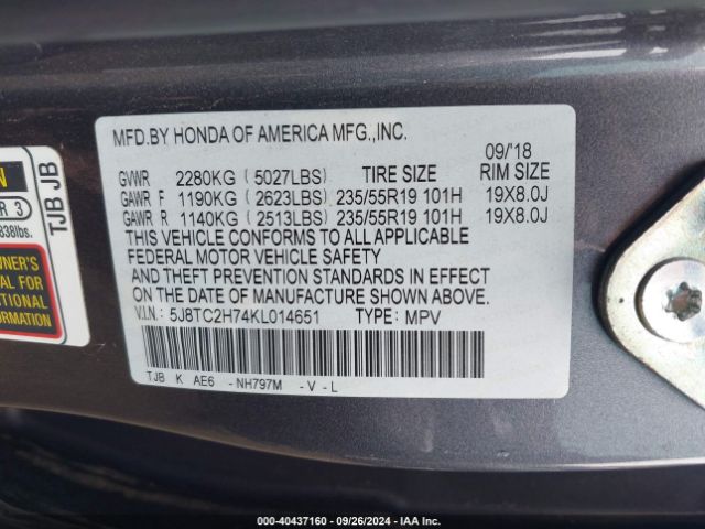 Photo 8 VIN: 5J8TC2H74KL014651 - ACURA RDX 