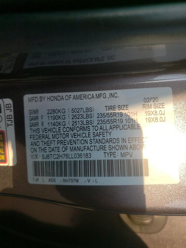 Photo 9 VIN: 5J8TC2H76LL036183 - ACURA RDX ADVANC 